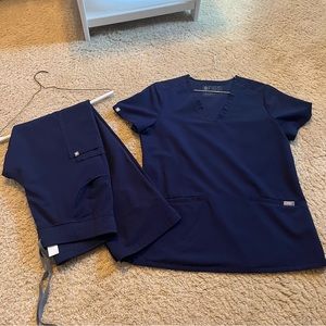 Figs Navy Scrub Set